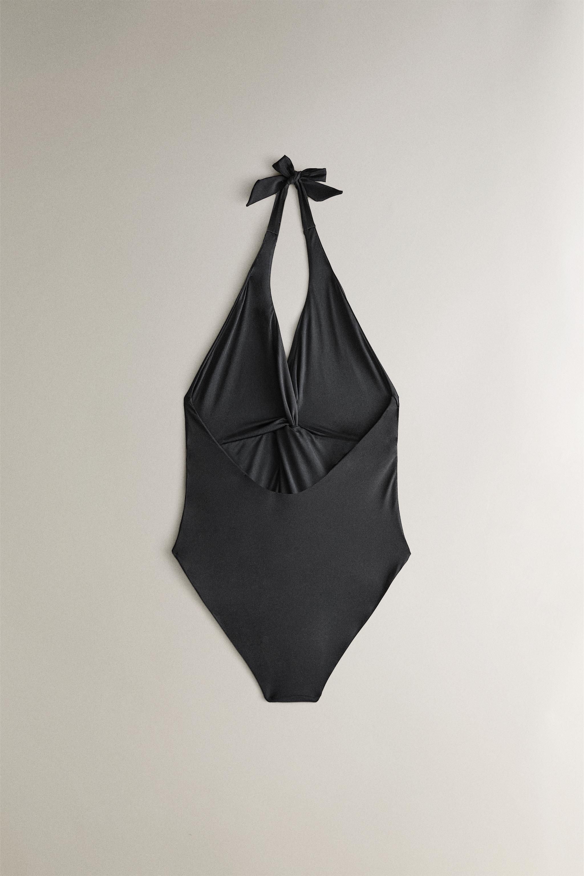 HALTER NECK TIE BEACH SWIMSUIT